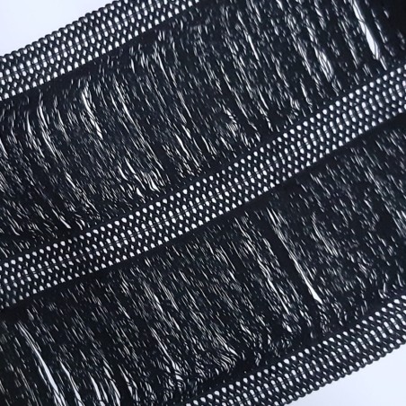 Fleco decorativo para mangas de vestidos color negro de 50 cms 