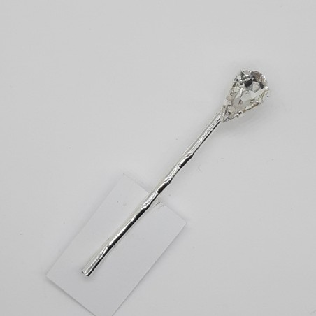 Horquilla para el pelo con gancho y piedra de cristal 