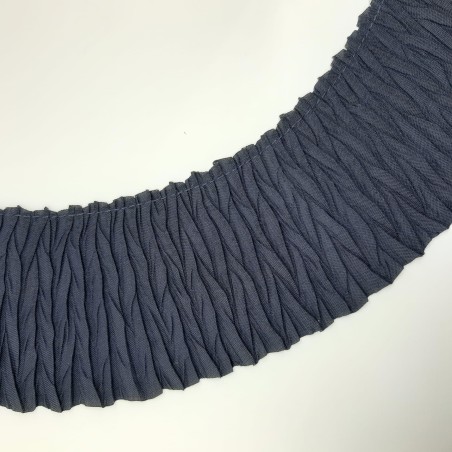 Plisado arrugado bisel azul marino 8 cms 