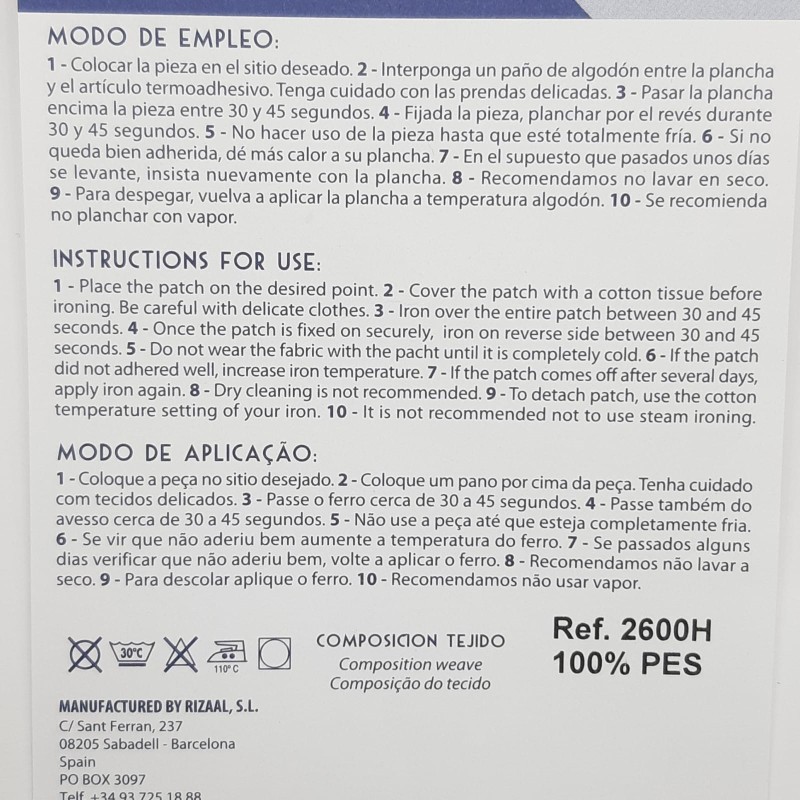 Rodillera codera pata de gallo termoadhesiva