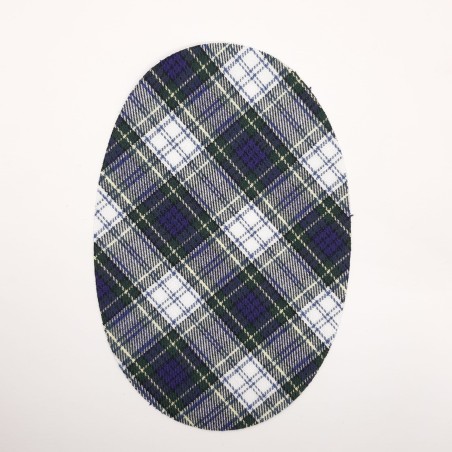 Rodillera codera cuadros escocés verde termoadhesiva