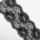 Entredos encaje elástico negro floral rematado en puntas especial lencería