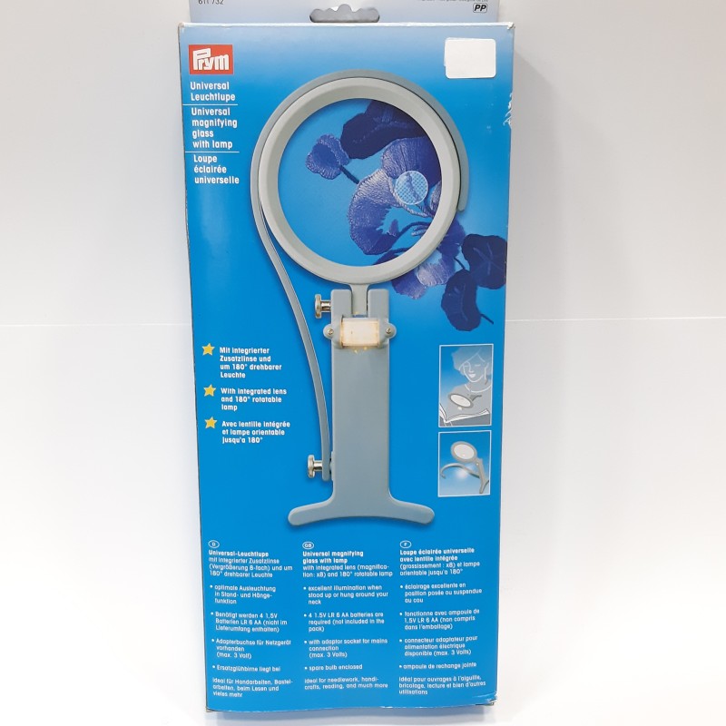 Lupa universal con luz para costura.