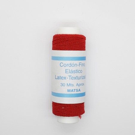 Bobina hilo elástico resistente rojo