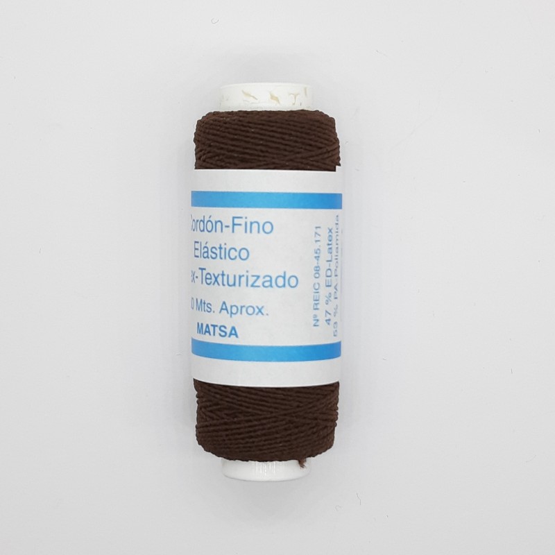 Bobina hilo elástico resistente marrón
