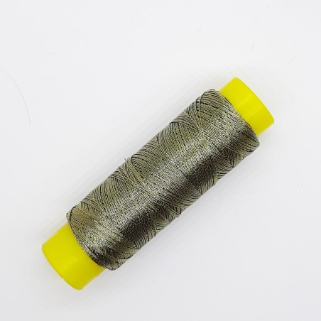 Bobina hilo metalizado para bordar oro viejo de 100 metros C/35