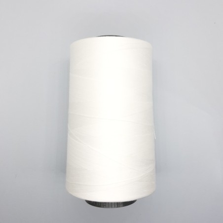 Cono hilo 5000 metros poliéster textil blanco