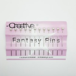 Alfiler cabeza redonda con perla novias 2