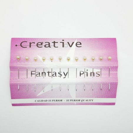 Alfiler cabeza redonda con perla novias