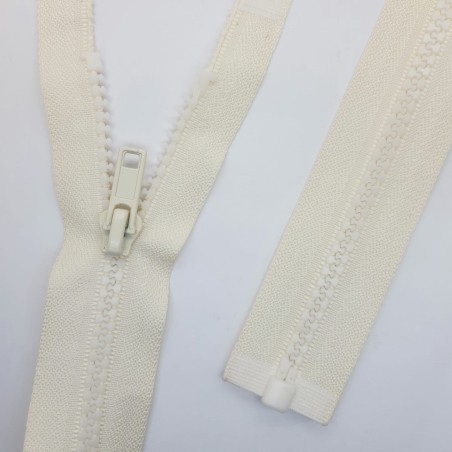 Cremallera separador 75 cms inyectada, especial para prendas deportivas, chaquetas, abrigos,..