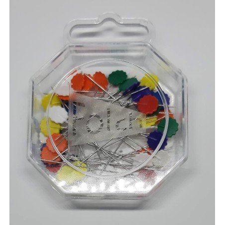 Alfileres cabeza flor colores Folch
