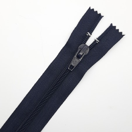 Cremallera cerrada gruesa 20 cms azul marino para uniformes