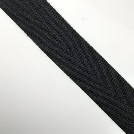 Cinta espiga de algodón negra resistente y duradera