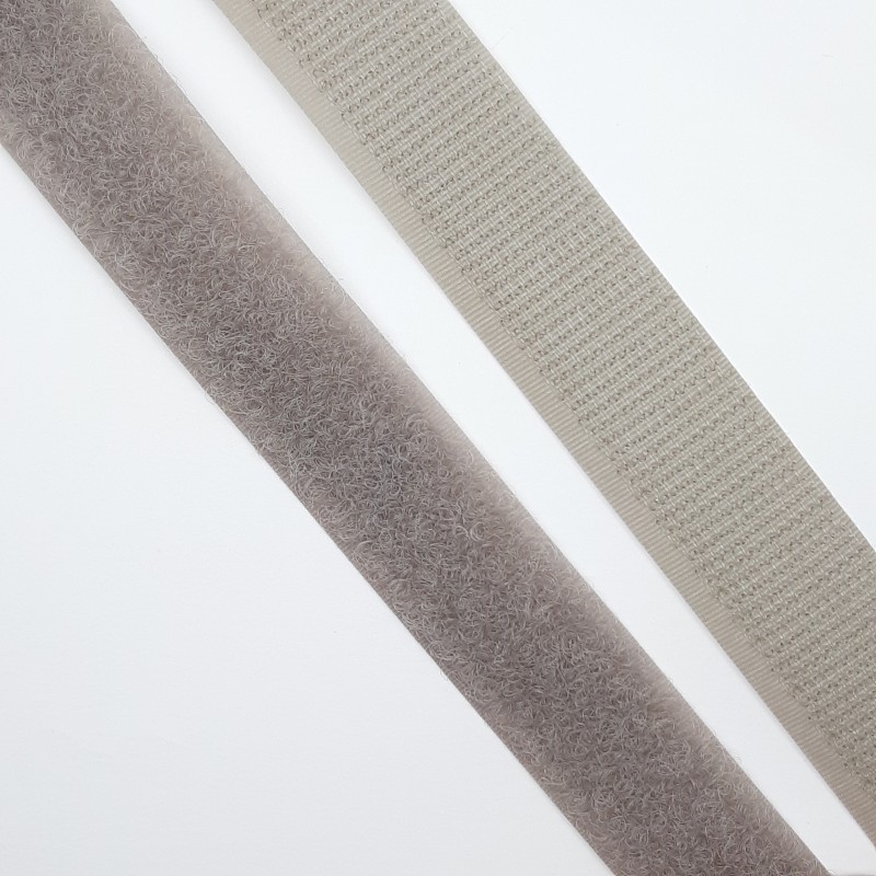 Cinta velcro para coser gris de 2 cms 