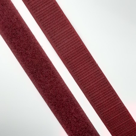 Cinta velcro para coser burdeos de 2 cms 