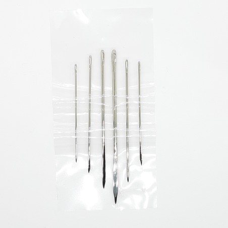 Aguja punta de flecha para coser a mano piel y cuero