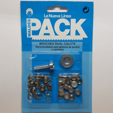 Broche presión color perla Waldes