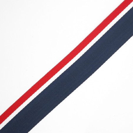 Cinta tejida rayas tricolor marinera 2,5 cms 
