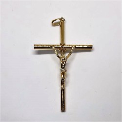 Cruz plateada con imagen metalizada 2