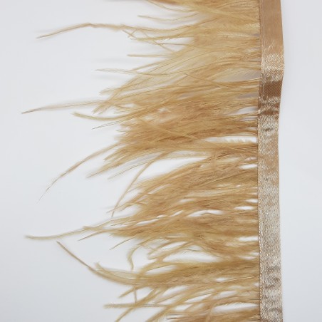 Fleco plumas avestruz color camel de 10 cms 