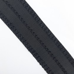 Elástico negro pespunte suave 6 cms