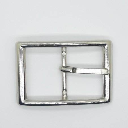 Hebilla metálica rectangular plata de 3 cms 