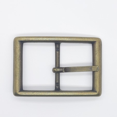 Hebilla metálica rectangular oro viejo de 3 cms 