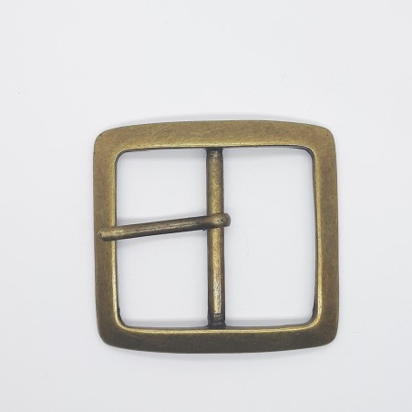 Hebilla metálica cuadrada 4 cms de color oro viejo