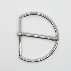 Hebilla metálica semi circular 5 cms para prendas y complementos 2