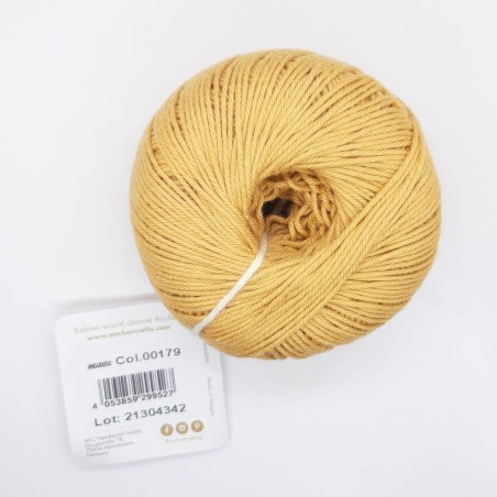 Ovillo Anchor 100% algodón. Hilo perlé mate para prendas delicadas de bebe.