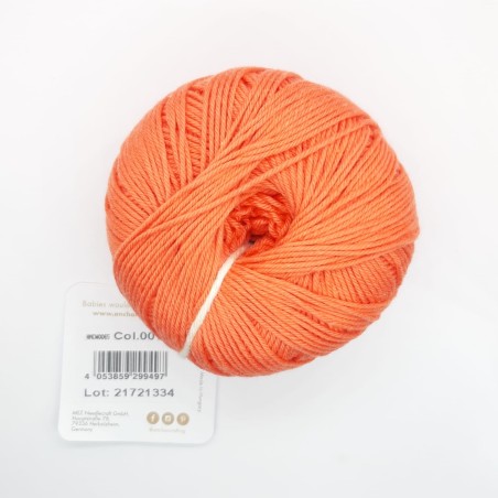 Ovillo Anchor 100% algodón. Hilo perlé mate para prendas delicadas de bebe.