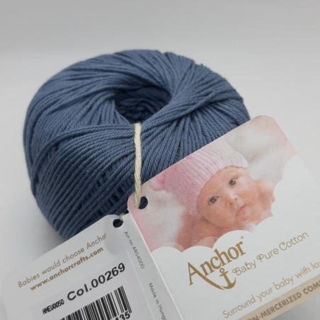 Ovillo Anchor 100% algodón. Hilo perlé mate para prendas delicadas de bebe.