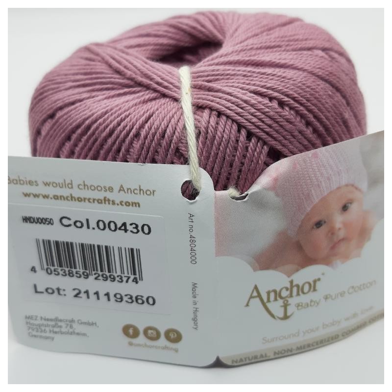 Ovillo Anchor 100% algodón. Hilo perlé mate para prendas delicadas de bebe.