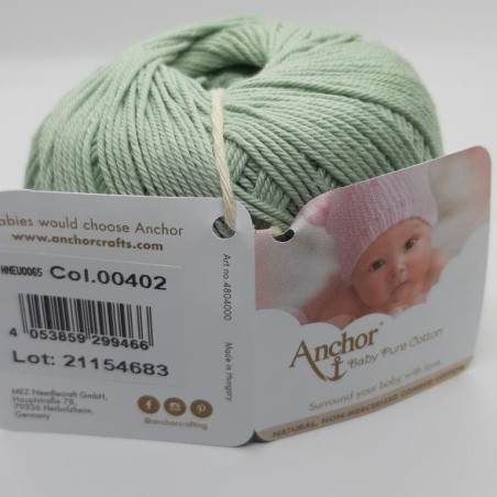 Ovillo Anchor 100% algodón. Hilo perlé mate para prendas delicadas de bebe.