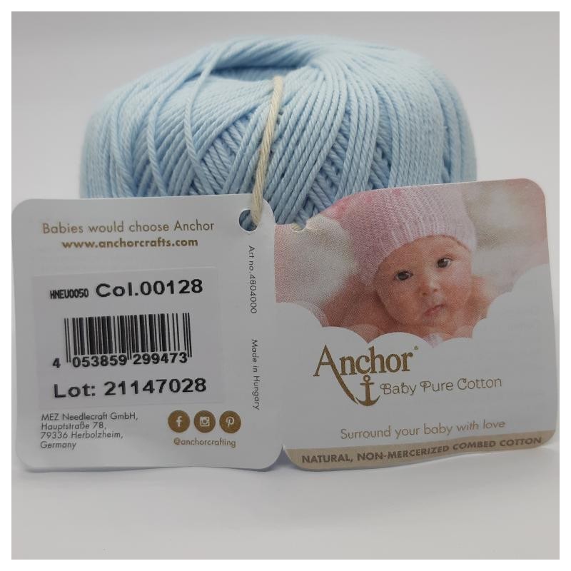 Ovillo Anchor 100% algodón. Hilo perlé mate para prendas delicadas de bebe.