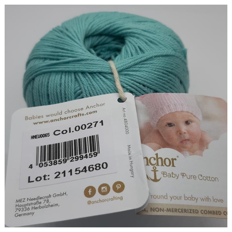 Ovillo Anchor 100% algodón. Hilo perlé mate para prendas delicadas de bebe.