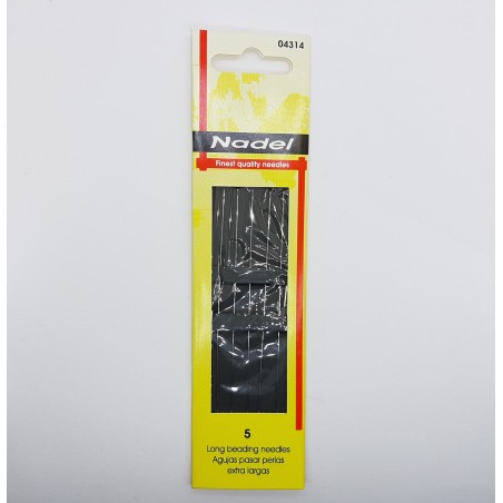 Agujas largas finas de 10 cms para pasar perlas