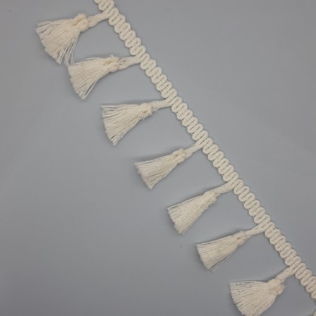 Fleco borla crudo de 28 mm decorativo