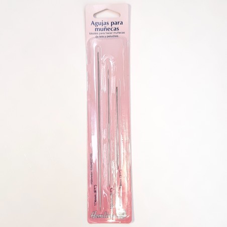 Agujas para hacer muñecas de tela y peluches Hemline. 