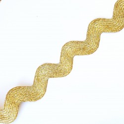 Ondulina metalizada dorada ancha
