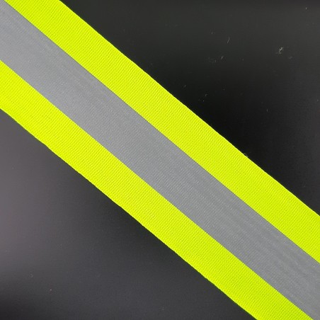 Cinta reflectante filos fluorescente 5 cms para coser. Especial para la visibilidad nocturna.