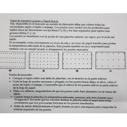 Papel para punto smock y nido de abeja. Con pautas regulares de puntos para transferir sobre la tela a bordar.