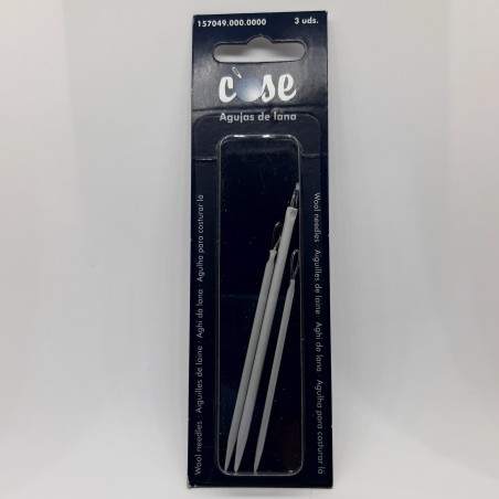Agujas para coser lana u otros hilos gruesos con ojo de cable de nylon.