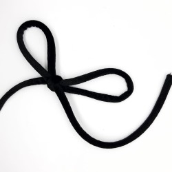 Cordón negro de terciopelo elástico 5 mm.