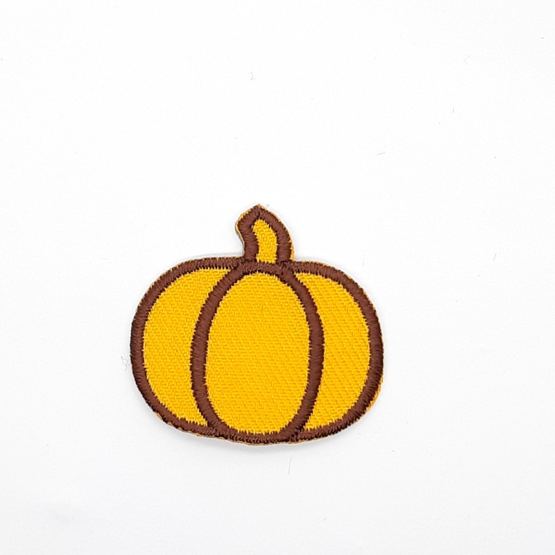Aplicaciones parches de calabaza termoadhesivas de 3 cms. 