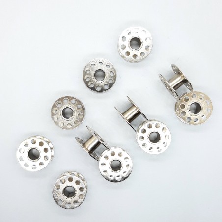 Canillas metálica de 20 mm y 10 mm de altura. Accesorio especial para máquinas de coser.