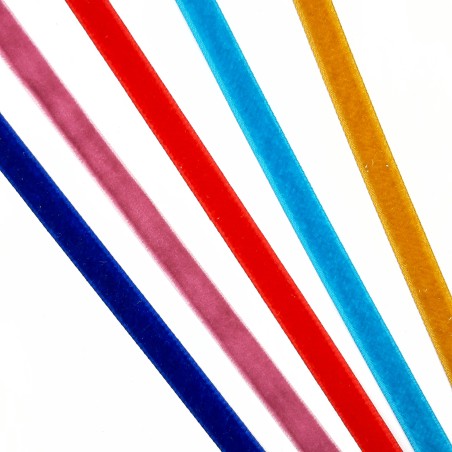 Cinta decorativa de terciopelo colores.