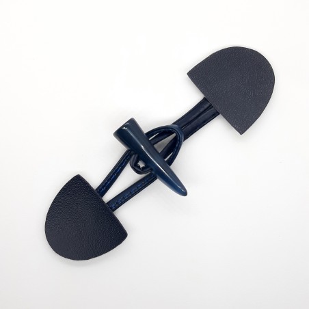 Broche cierre trenca o chamaco polipiel infantil color azul marino de 11 cms.