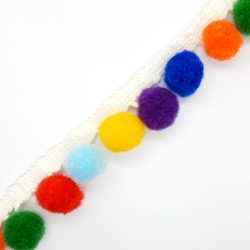 Fleco madroño multicolor de 2 cms. 