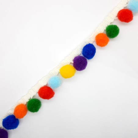 Fleco madroño multicolor de 2 cms. 